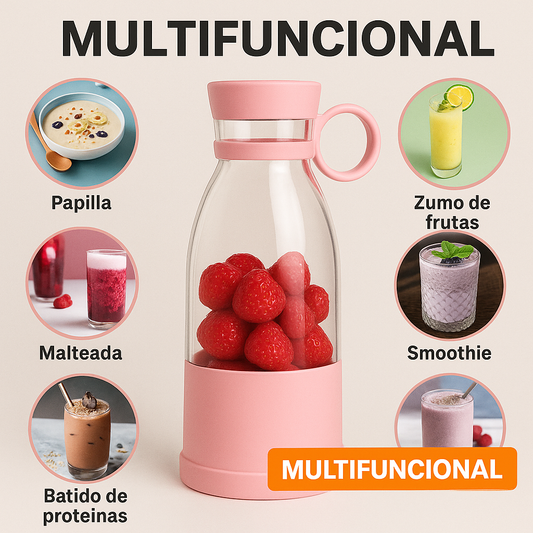 🥤 Mezcla Exprés – LICUADORA portátil inalámbrica + ENVÍO GRATIS